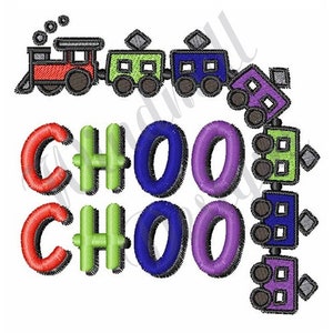 Choo Choo Train - Machine Embroidery Design, Embroidery Designs, Machine Embroidery, Embroidery Patterns, Embroidery Files, Instant Download