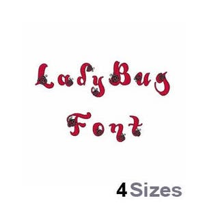 Ladybug Machine Embroidery Font Instant Download Embroidery Alphabet BX Font