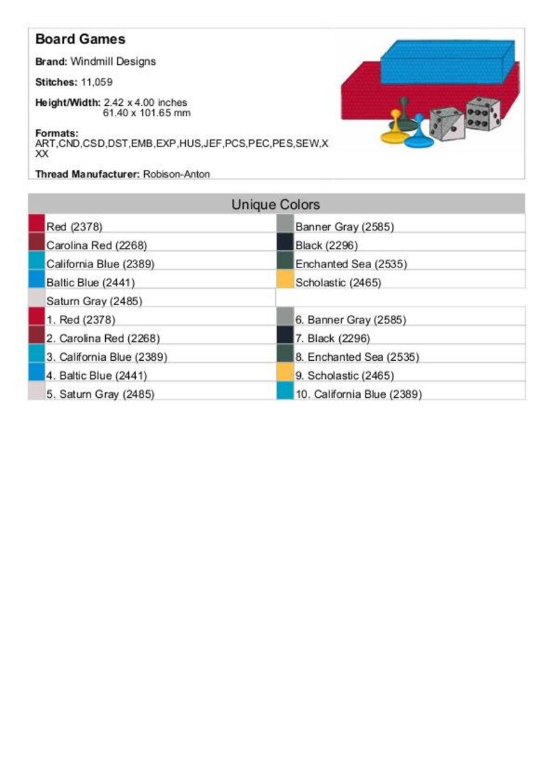 Board Games Machine Embroidery Design Embroidery Designs Etsy