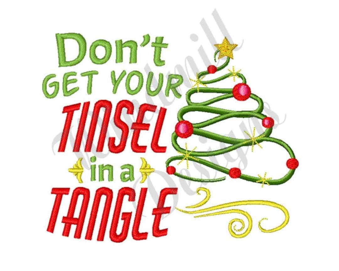 Tinsel in A Tangle Machine Embroidery Design, Embroidery Designs