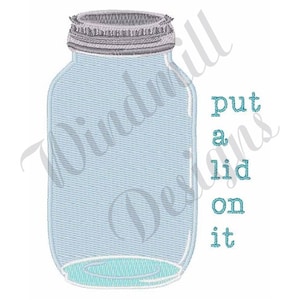 Glass Mason Jar -Machine Embroidery Design, Embroidery Designs, Machine Embroidery, Embroidery Patterns, Embroidery Files, Instant Download