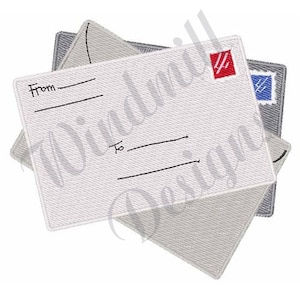 Correo y cartas - Diseño de bordado a máquina, Diseños de bordado, Bordado a máquina, Patrones de bordado, Archivos de bordado, Descarga instantánea