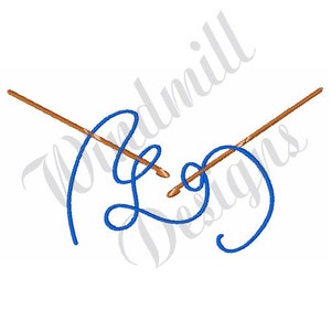 Crochet Needles - Machine Embroidery Design, Embroidery Designs, Machine Embroidery, Embroidery Patterns, Embroidery Files, Instant Download