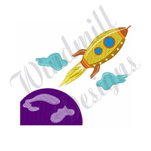 Rocket Ship -Machine Embroidery Design, Embroidery Designs, Machine Embroidery, Embroidery Patterns, Embroidery Files, Instant Download