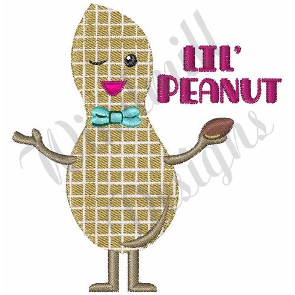 Lil Peanut - Machine Embroidery Design, Embroidery Designs, Embroidery Patterns, Embroidery Files, Téléchargement instantané