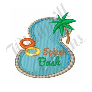 Pool Scene Splash Bash - Machine Embroidery Design, Embroidery Designs, Embroidery, Embroidery Patterns, Embroidery Files, Instant Download