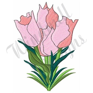 Tulip Bouquet Flowers - Machine Embroidery Design, Embroidery Designs, Embroidery Patterns, Embroidery Files, Instant Download