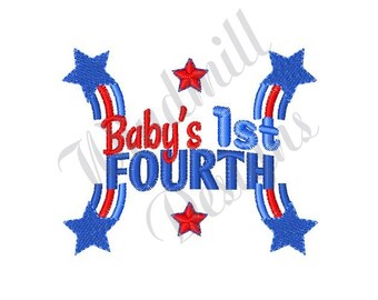 Babys 1St Fourth - Machine Embroidery Design