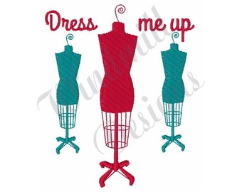Dress Form Mannequins Machine Embroidery Design, Embroidery Designs, Embroidery Patterns, Embroidery Files, Instant Download