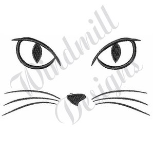 Cat Face - machine embroidery design