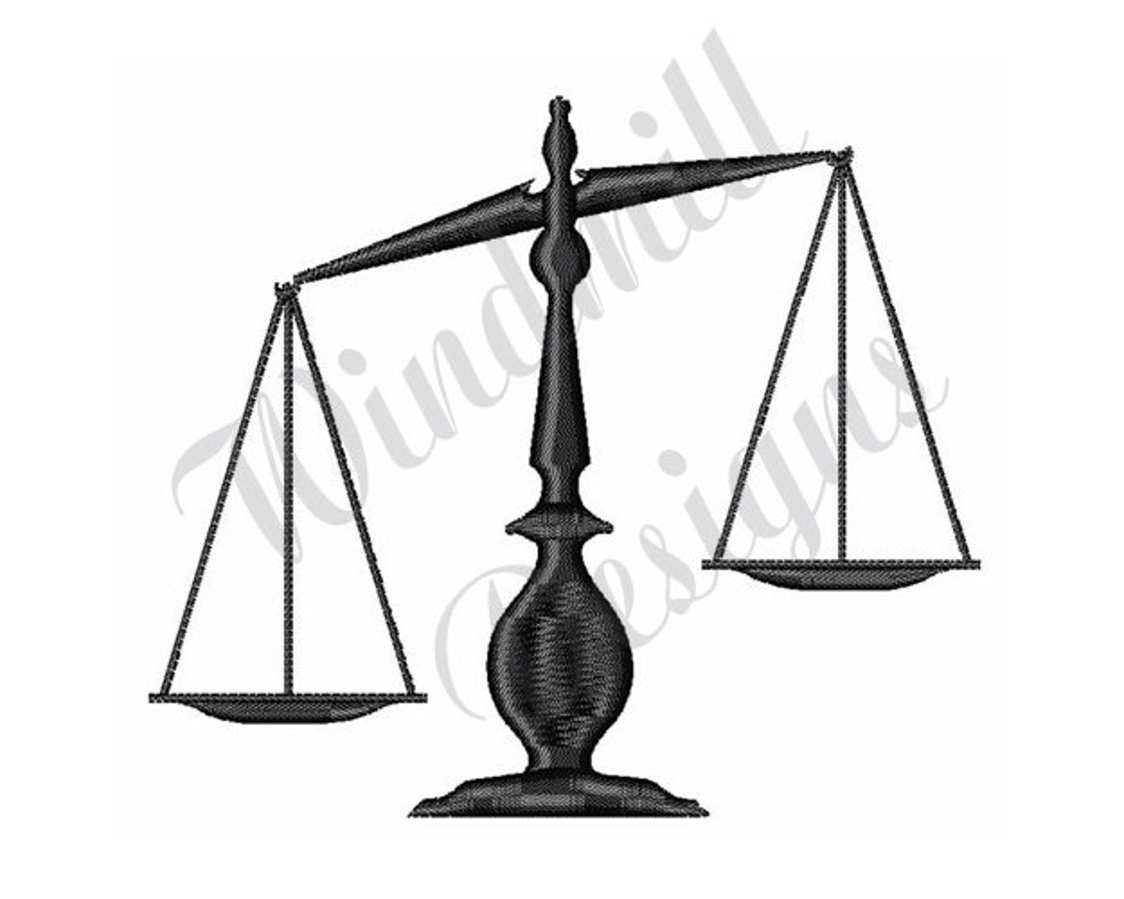 Scales of Justice Machine Embroidery Design Embroidery Etsy