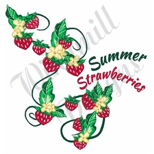 Strawberries - Machine Embroidery Design, Embroidery Designs, Machine Embroidery, Embroidery Patterns, Embroidery Files, Instant Download