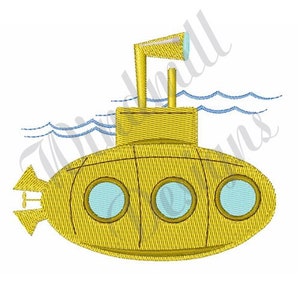 Yellow Submarine -Machine Embroidery Design, Embroidery Designs, Machine Embroidery, Embroidery Patterns, Embroidery Files, Instant Download