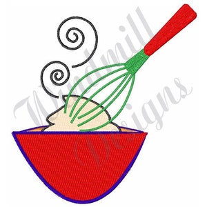 Whisk And Bowl - Machine Embroidery Design, Embroidery Designs, Machine Embroidery, Embroidery Patterns, Embroidery Files, Instant Download