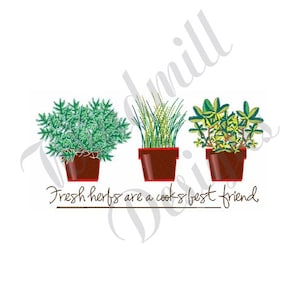 Fresh Herbs - Machine Embroidery Design, Embroidery Designs, Machine Embroidery, Embroidery Patterns, Embroidery Files, Instant Download
