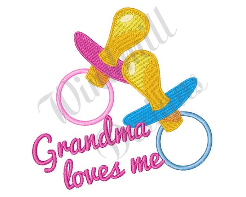 Grandma Loves Me Machine Embroidery Design Embroidery Etsy