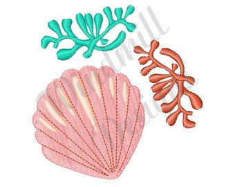 SEASHELL Machine Embroidery Design Instant Download - Etsy
