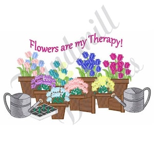 Spring Flowers Therapy - Machine Embroidery Design, Embroidery Designs, Machine Embroidery, Embroidery Patterns & Files, Instant Download