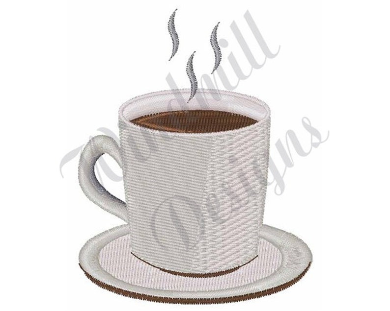Coffee Cup Machine Embroidery Design Embroidery Designs Etsy UK
