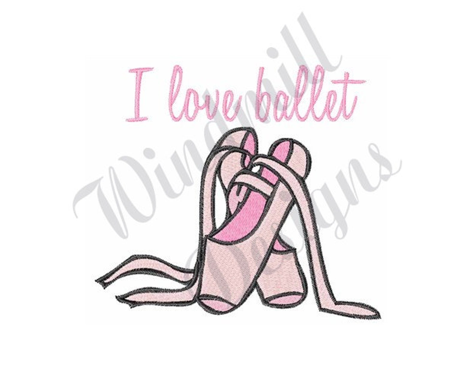 ballet shoes - machine embroidery design, embroidery designs, machine embroidery, embroidery patterns, embroidery files, instant