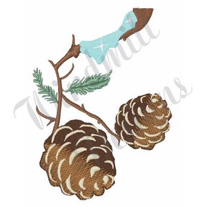 Winter Pine Cones Christmas – Machine Embroidery Design, Embroidery Designs, Embroidery Patterns, Embroidery Files, Instant Download
