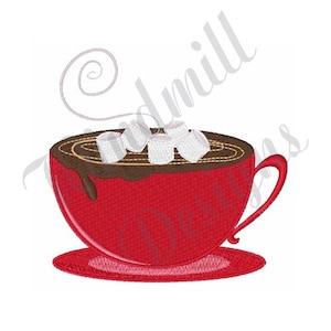 Hot Chocolate - Machine Embroidery Design, Embroidery Designs, Embroidery Patterns, Embroidery Files, Instant Download