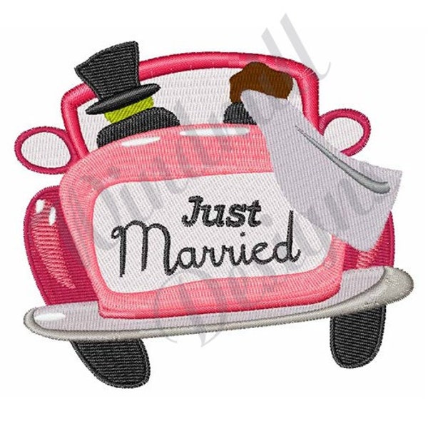 Just Married Embroidery Design - Etsy