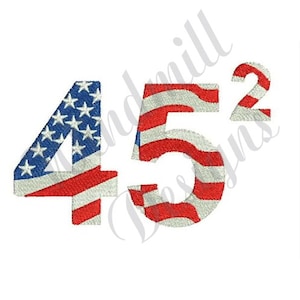 Trump 45 Squared -Machine Embroidery Design, Embroidery Designs, Machine Embroidery, Embroidery Patterns, Embroidery Files, Instant Download