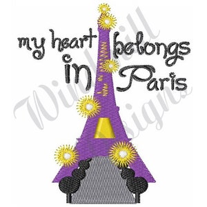 Eiffel Tower Paris - Machine Embroidery Design, Embroidery Designs, Embroidery Patterns, Embroidery Files, Instant Download