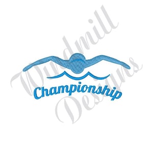 Swimming Championship - Machine Embroidery Design, Embroidery Designs, Machine Embroidery, Embroidery Patterns & Files, Instant Download
