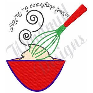 Mixing Bowl and Whisk - Machine Embroidery Design, Embroidery Designs, Embroidery Patterns, Embroidery Files, Instant Download