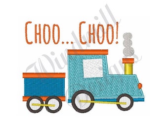 Choo Choo Train - Disegno per ricamo a macchina, Disegni per ricamo, Ricamo a macchina, Modelli per ricamo, File per ricamo, Download immediato