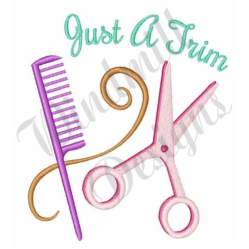 Machine Embroidery Design Hair Stylist 06 Etsy