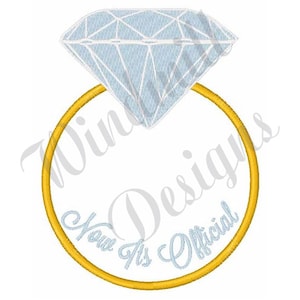 Diamond Wedding Ring - Machine Embroidery Design, Embroidery Designs, Machine Embroidery, Embroidery Patterns & Files, Instant Download