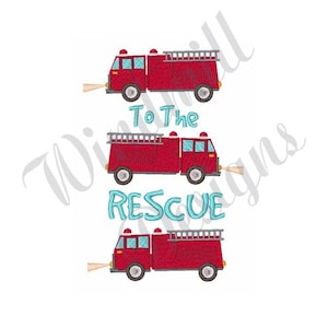 Firefighter To The Rescue - Machine Embroidery Design, Embroidery Designs, Machine Embroidery, Embroidery Patterns & Files, Instant Download