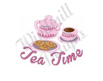 Tea Time - Machine Embroidery Design, Embroidery Designs, Machine Embroidery, Embroidery Patterns, Embroidery Files, Instant Download