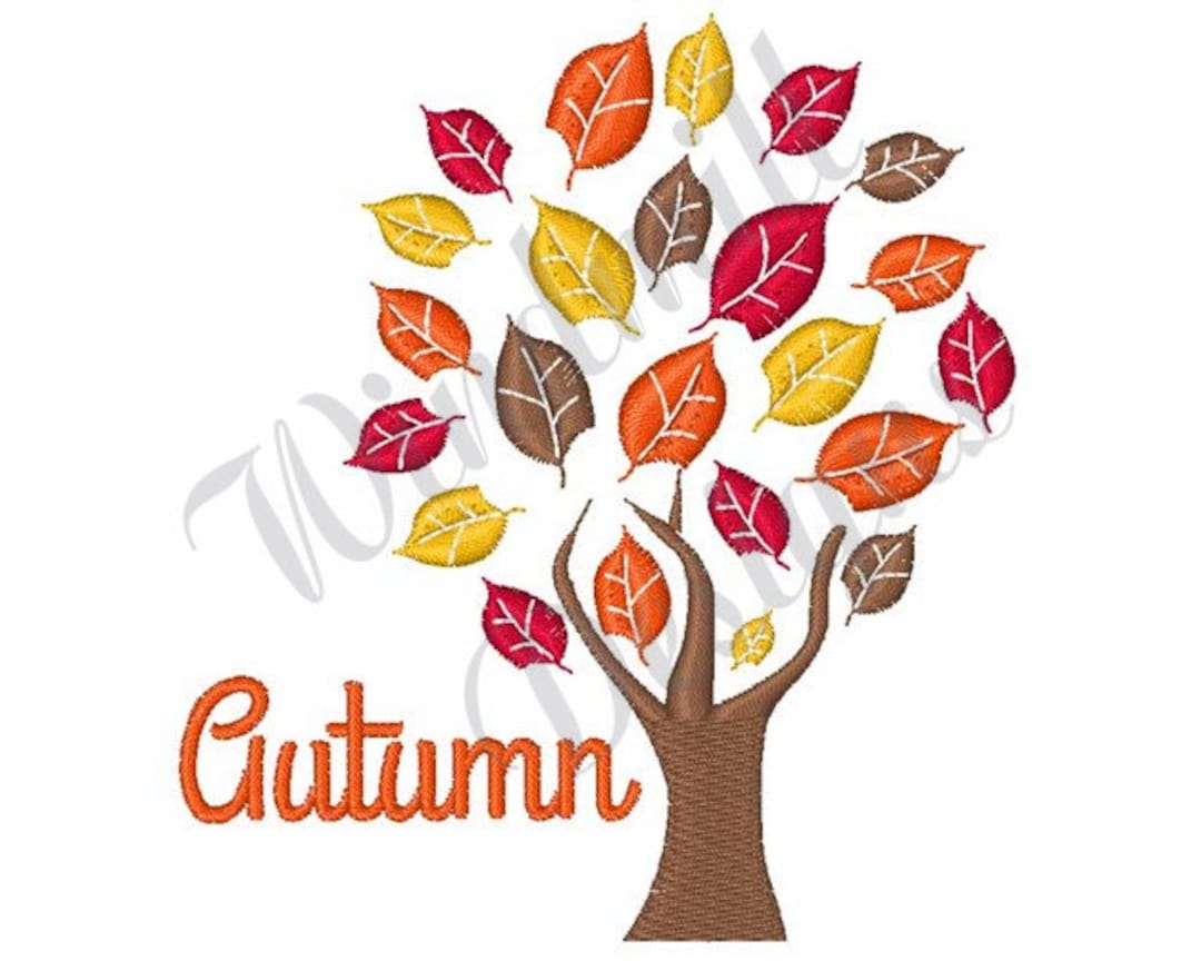 Autumn Leaves Tree - Machine Embroidery Design, Designs, Machine ...