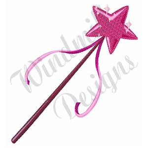 Princess Magic Wand - Machine Embroidery Design, Embroidery Designs, Embroidery Patterns, Embroidery Files, Instant Download