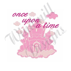 Prinzessin Schloss - Maschine Stickerei Design, Stickerei Designs, Maschine Stickerei, Stickmuster, Stickdateien, sofortiger Download