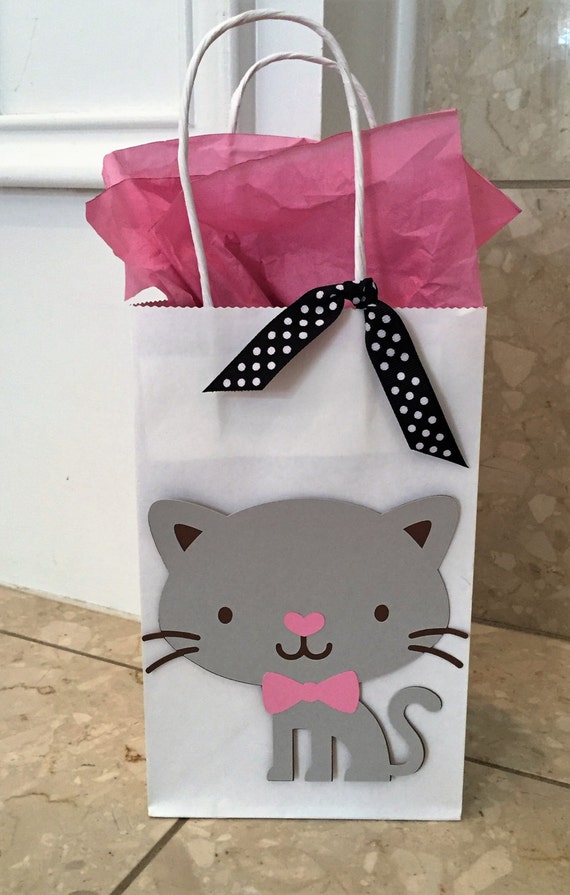 Items similar to Kitty Cat Party Goodie Bags, Kitty Treat Bags, Cat