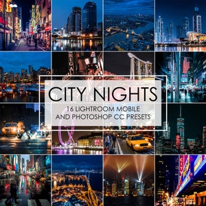 NIGHT CITY PRESETS, Night Life Presets, Low Light Presets, Street Urban Presets, Dark Neon Presets, Mobile Lightroom Presets, Travel Presets