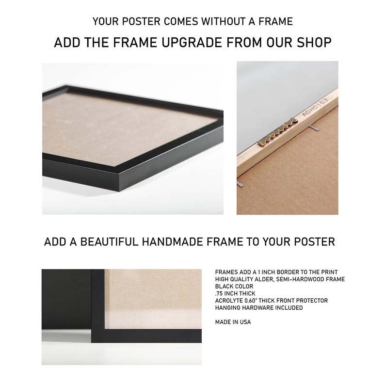 White Frame Art Framing Wood Frame Framed Poster Custom Frame In Black Framed Posters Framed Art Print Poster Framing Custom Frame