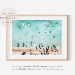 Ocean Print, Beach Poster, Ocean Waves Aerial, Printable Wall Art, Ocean Wall Art, Aerial Beach, Ocean Art, Sea Poster, Beach Photography