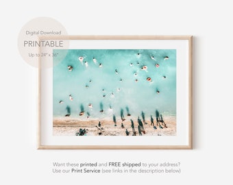 Ocean Print, Beach Poster, Ocean Waves Aerial, Printable Wall Art, Ocean Wall Art, Aerial Beach, Ocean Art, Sea Poster, Beach Photography