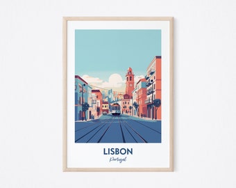 Lisbon Travel Print - Portugal, Lisbon Print, Lisbon Tram Print, Travel Print, Lisbon Poster, Lisbon Portugal Print, Portugal Poster Decor