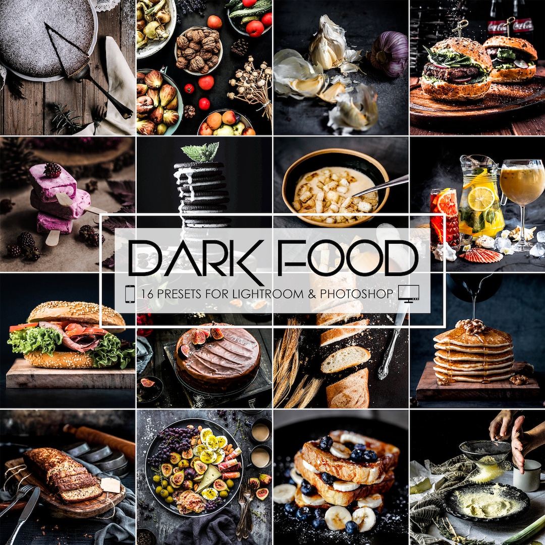 DARK FOOD PRESETS, Food Lightroom Presets, Mobile Presets Lightroom ...
