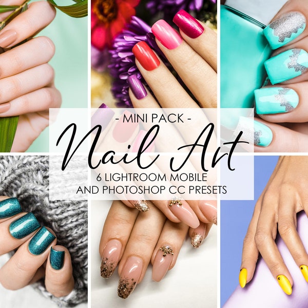 NAILS LIGHTROOM PRESETS, Nail Art Presets, Manicure Presets, Beauty Salon Presets, Vivid Photoshop Presets, Mobile Desktop Lightroom Presets