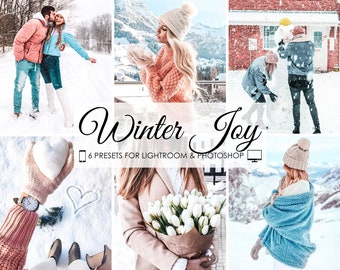 6 Lightroom Presets Winter Presets Christmas Presets Holiday Snow Outdoor Presets Instagram Blogger Presets White Xmas Mobile Photo Presets