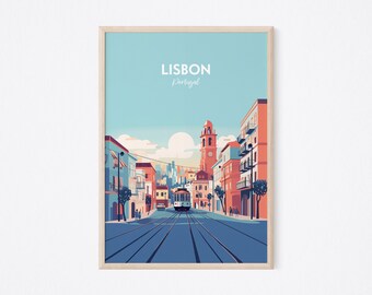 Lisbon Travel Print - Portugal, Lisbon Print, Lisbon Tram Print, Travel Print, Lisbon Poster, Lisbon Portugal Print, Portugal Poster Decor