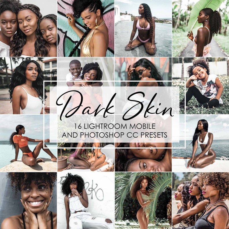 Lightroom Presets 16 Presets DARK SKIN Afro American Skin Etsy